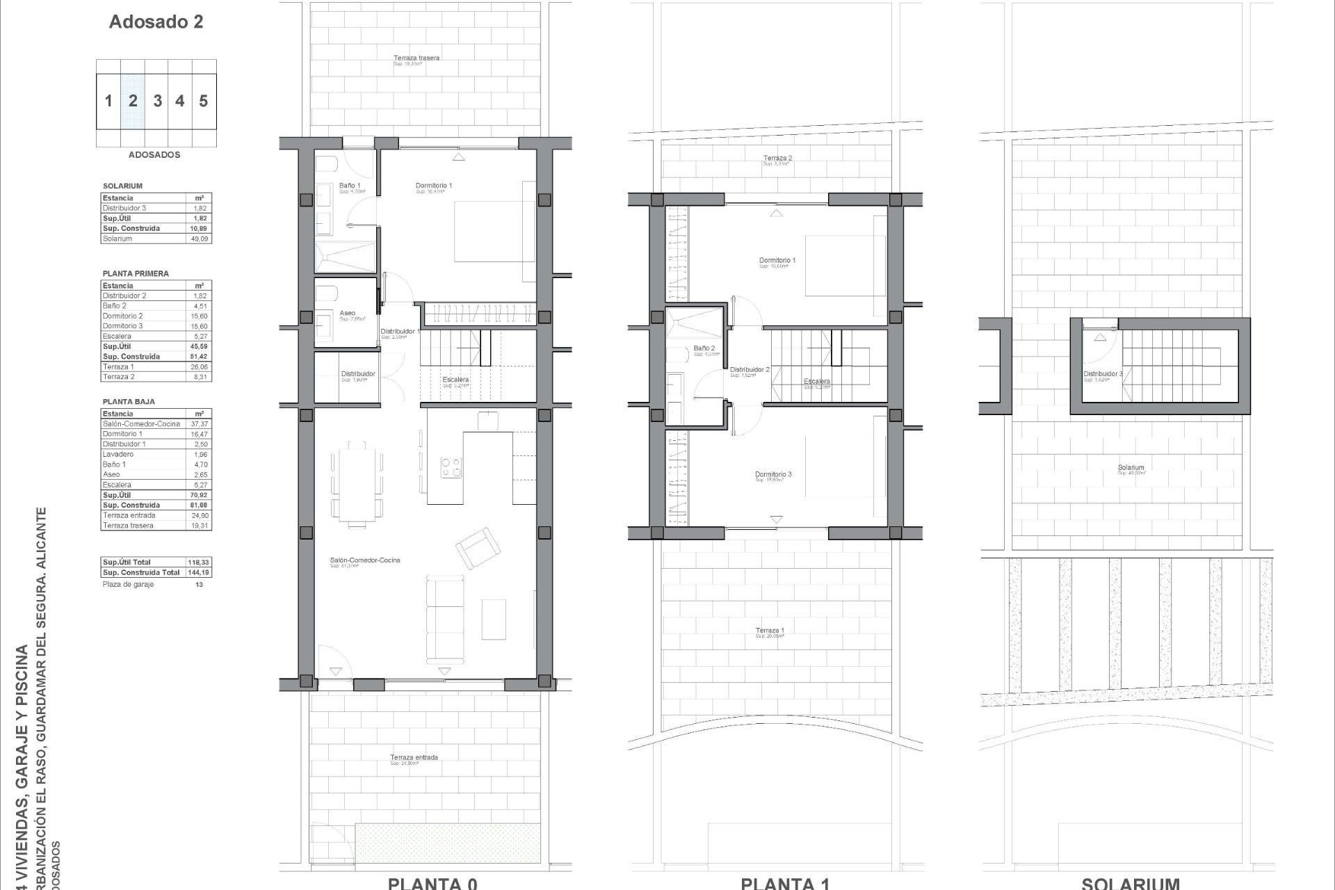 New Build - Townhouse - Guardamar del Segura - El Raso