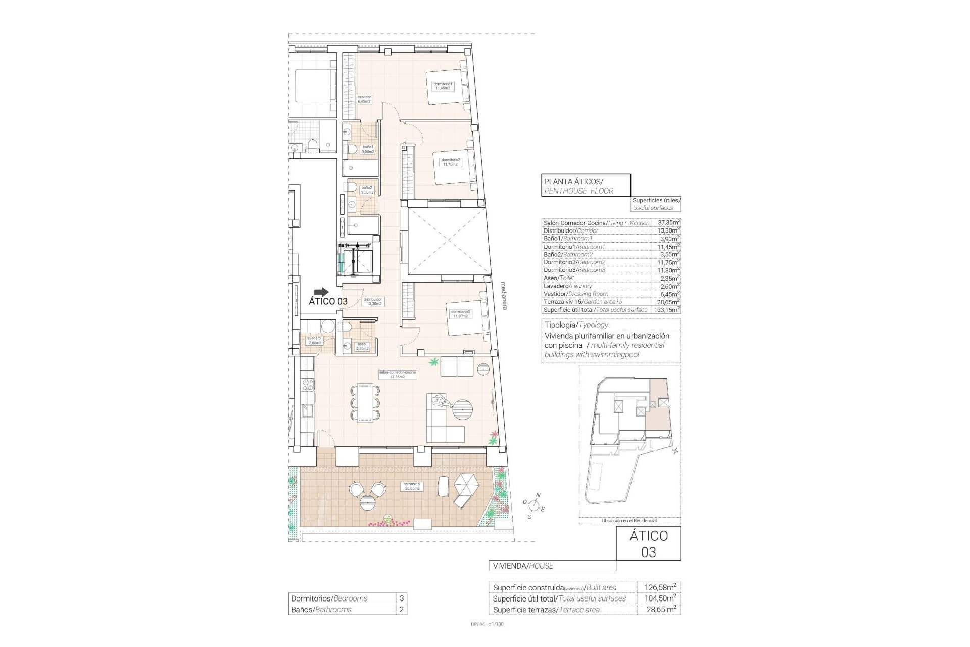 Nouvelle construction - Attique - Hondón de las Nieves - Pueblo