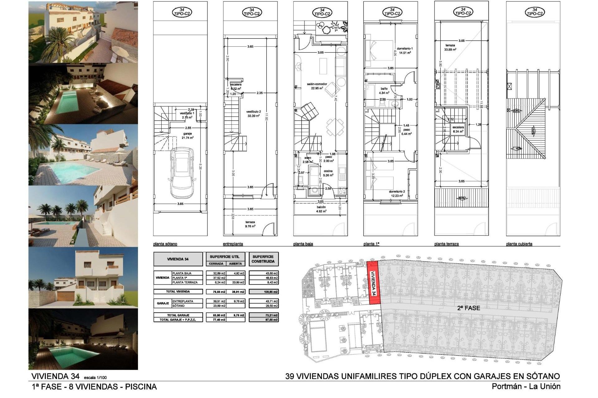 Obra nueva - Adosado - La Union - centro