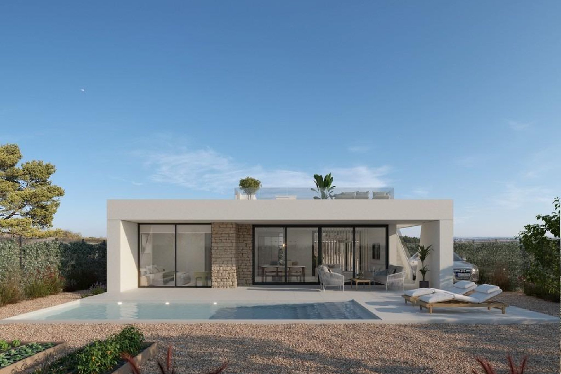 Obra nueva - Villa - Fuente Álamo - Hacienda del Alamo