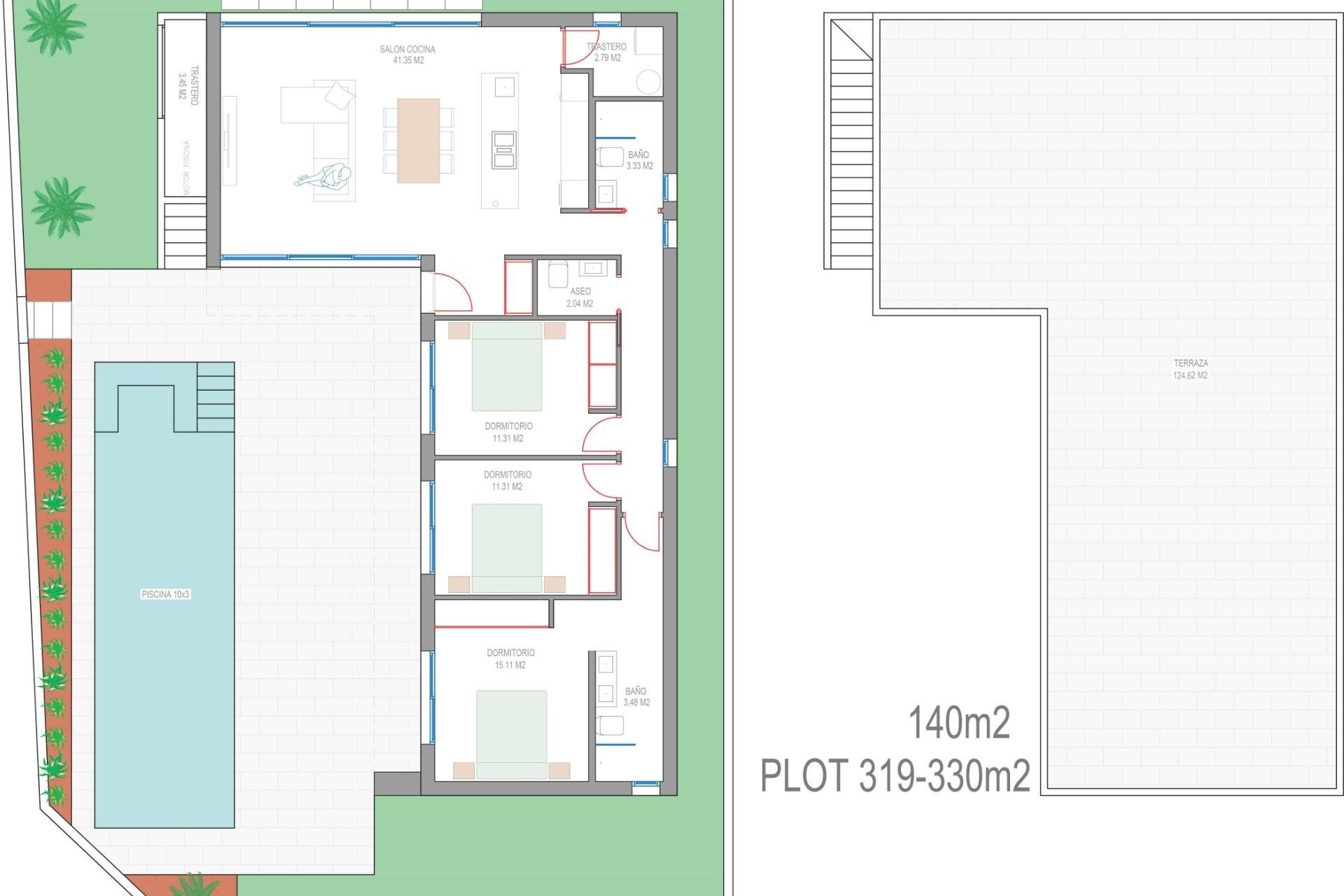 Obra nueva - Villa - San Javier - Parque del doce