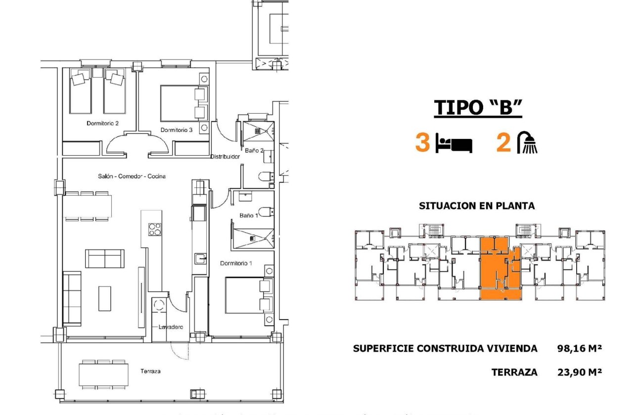 New Build - Apartment / flat - San Miguel de Salinas - Pueblo