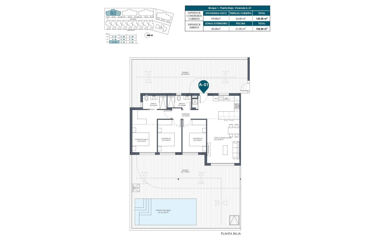 New Build - Apartment / flat - Los Alcazares - Serena Golf