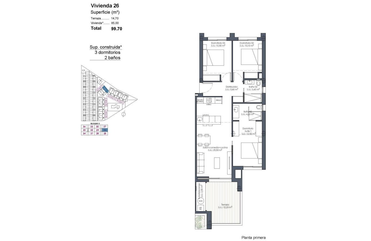 New Build - Apartment / flat - Los Alcazares - Serena Golf