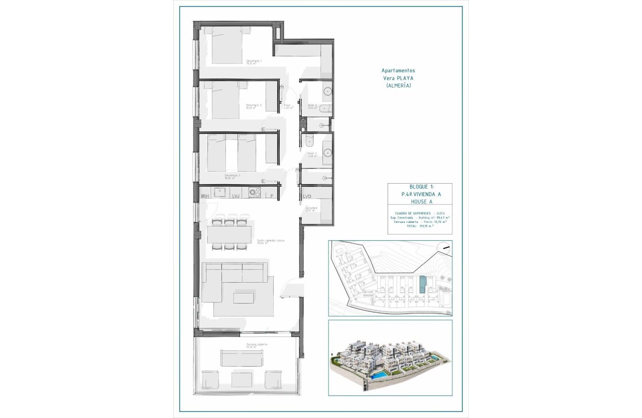Nouvelle construction - Appartement - Vera - Pueblo Salinas