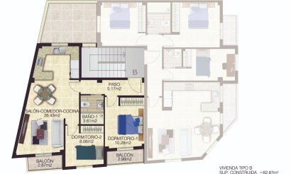New Build - Apartment / flat - Jacarilla - pueblo
